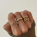 Hollow Cubic Zirconia Ring - DippedShop Wholesale - #3907