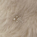 Pearl Bow Tassel Stud Earrings - DippedShop Wholesale - #7603