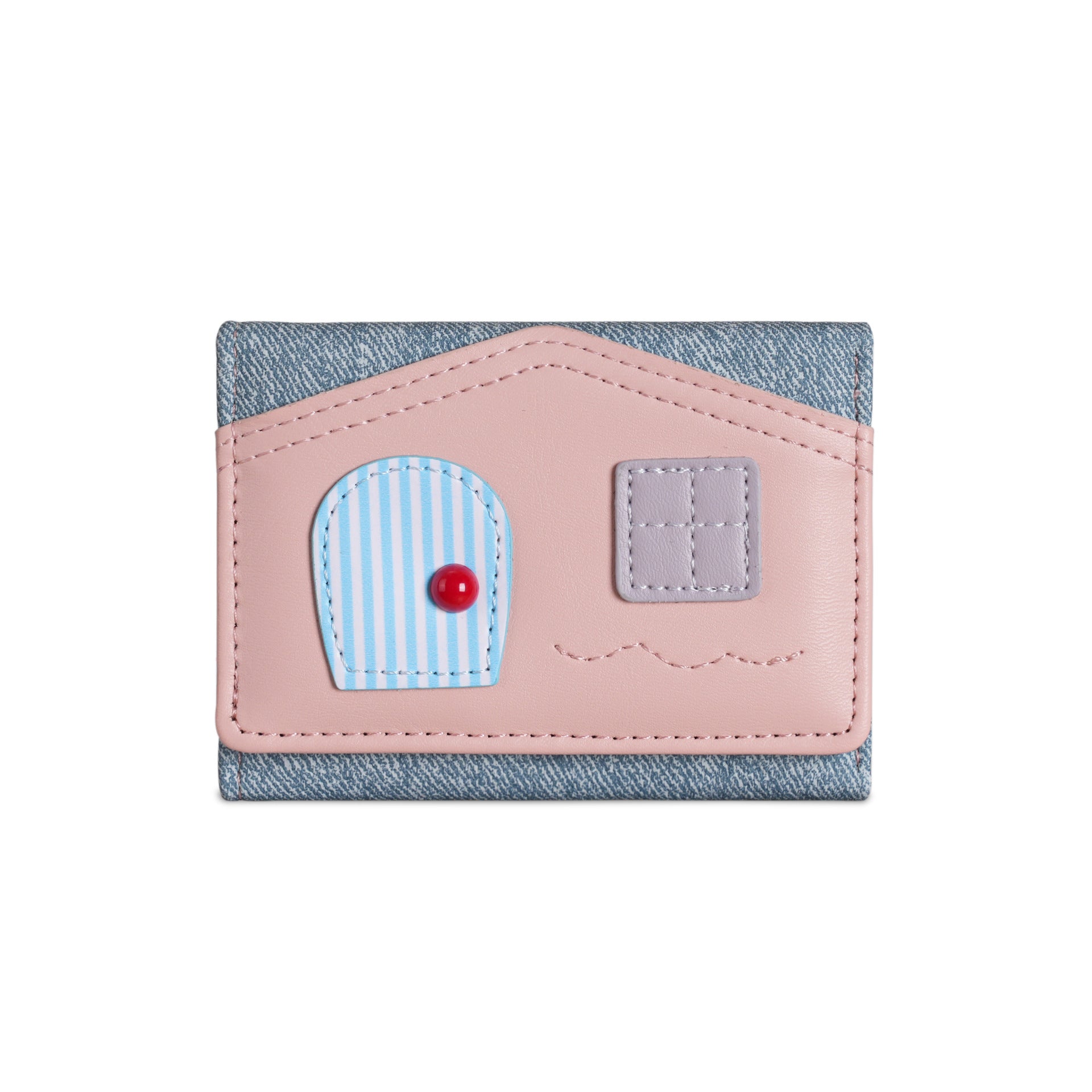 Chic Color Block House Coin Purse Wallet 6S10BWB132
