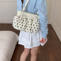 Fresh Polka Dots Bowknot Ruffled Underarm Bag 6W10BBG1381
