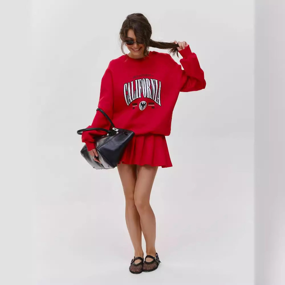 Vintage Loose Print Hoodie - DippedShop Wholesale - #2259
