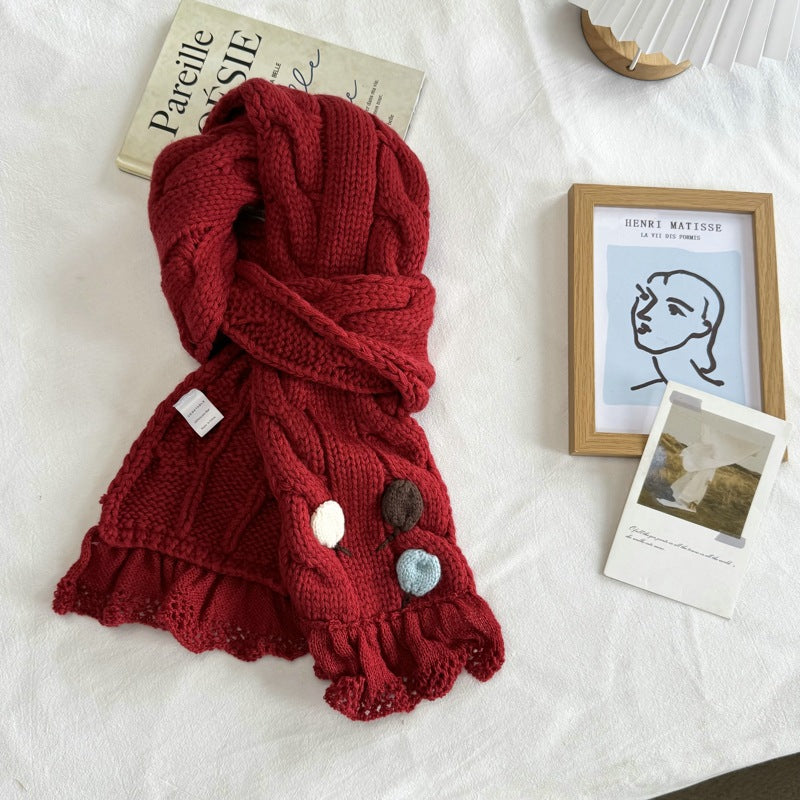 Rainbow Cable Knit Scarf - DippedShop Wholesale - #0659