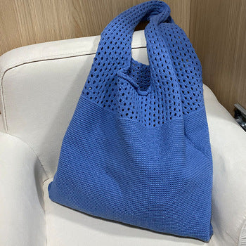 Simple Vintage Hollow Out Knit Shoulder Bag DPB1102