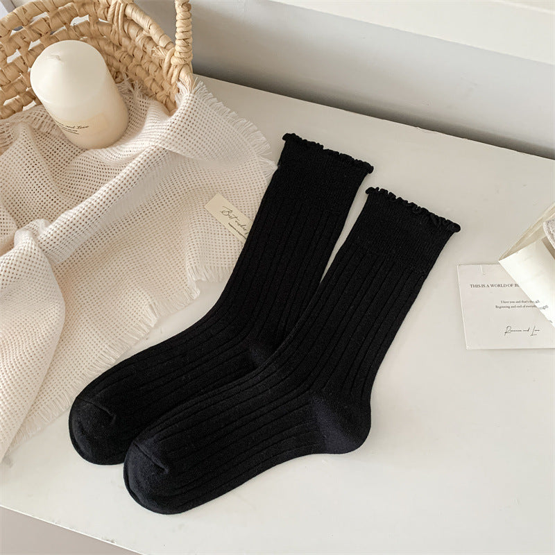 Ruffle Crew Socks - DippedShop Wholesale - #8371