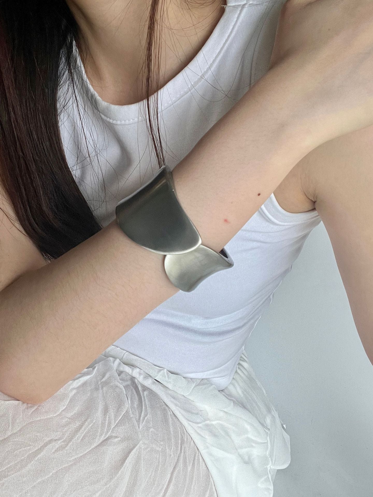 Stylish Gold Plated Open Cuff Bafngle Bracelet 6W6JBR577