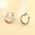 Rhinestone Pearl Hoop Earrings - DippedShop Wholesale - #8755