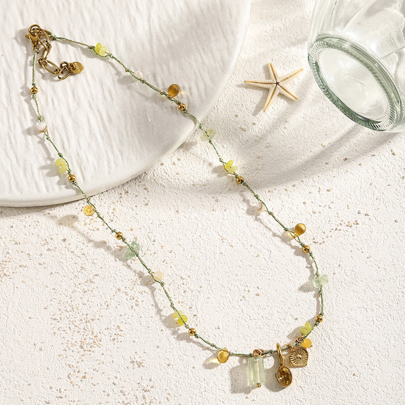 Boho Natural Stone Choker - DippedShop Wholesale - #8563