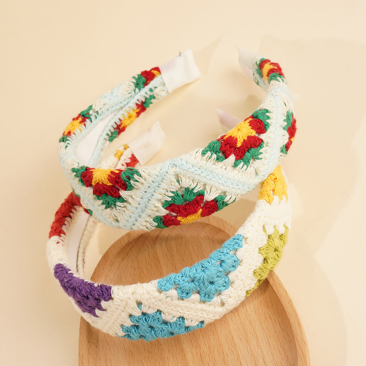 Crochet Flower Hair Band - DippedShop Wholesale - #0499