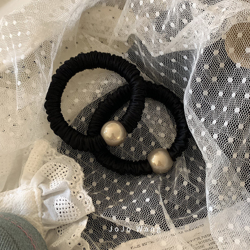 Simple Solid Color Pearl High Elastic Scrunchies 6W6HSR517