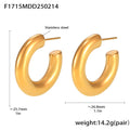 Minimalist Gold Plated C-Shape - DippedShop Wholesale - #0227