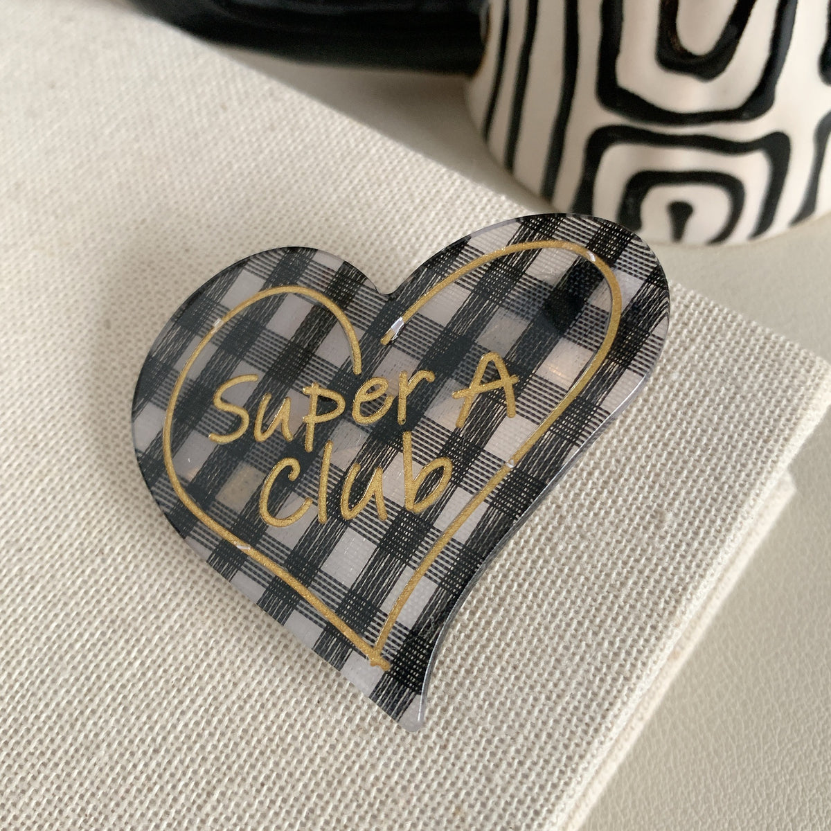 Sweet Printed Heart Acetate Hair Clip6W6HPN104
