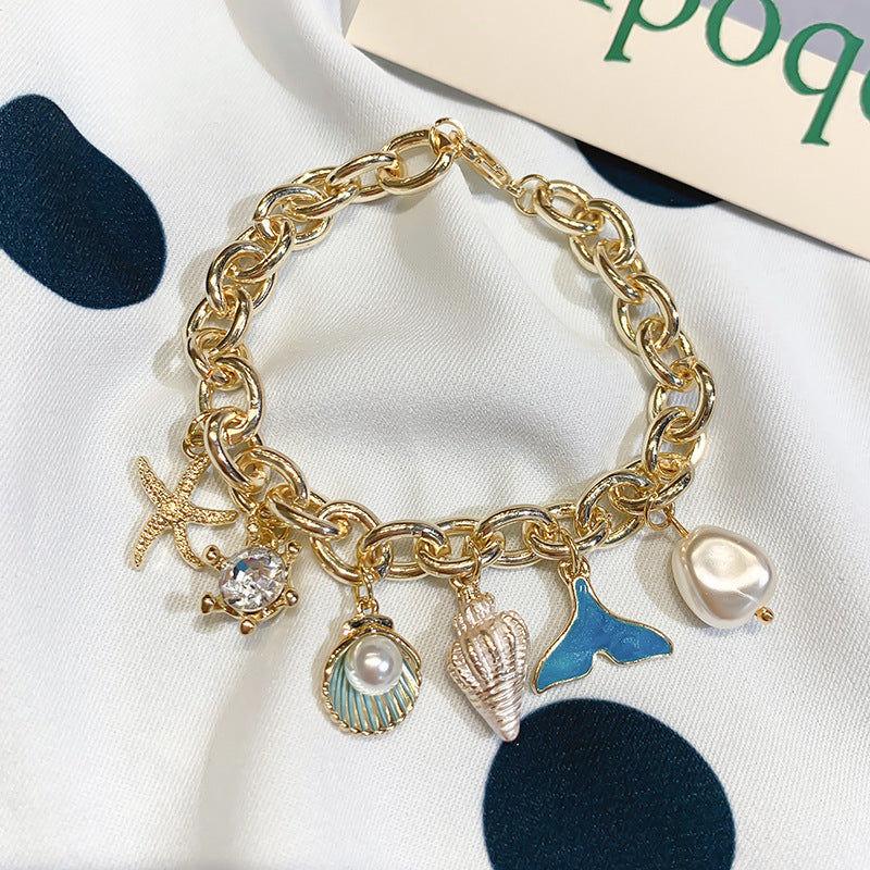Chunky Starfish Shell Charm Li - DippedShop Wholesale - #4579