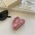 Cute Solid Color Heart Shape Hair Claws 6W6HCP1214