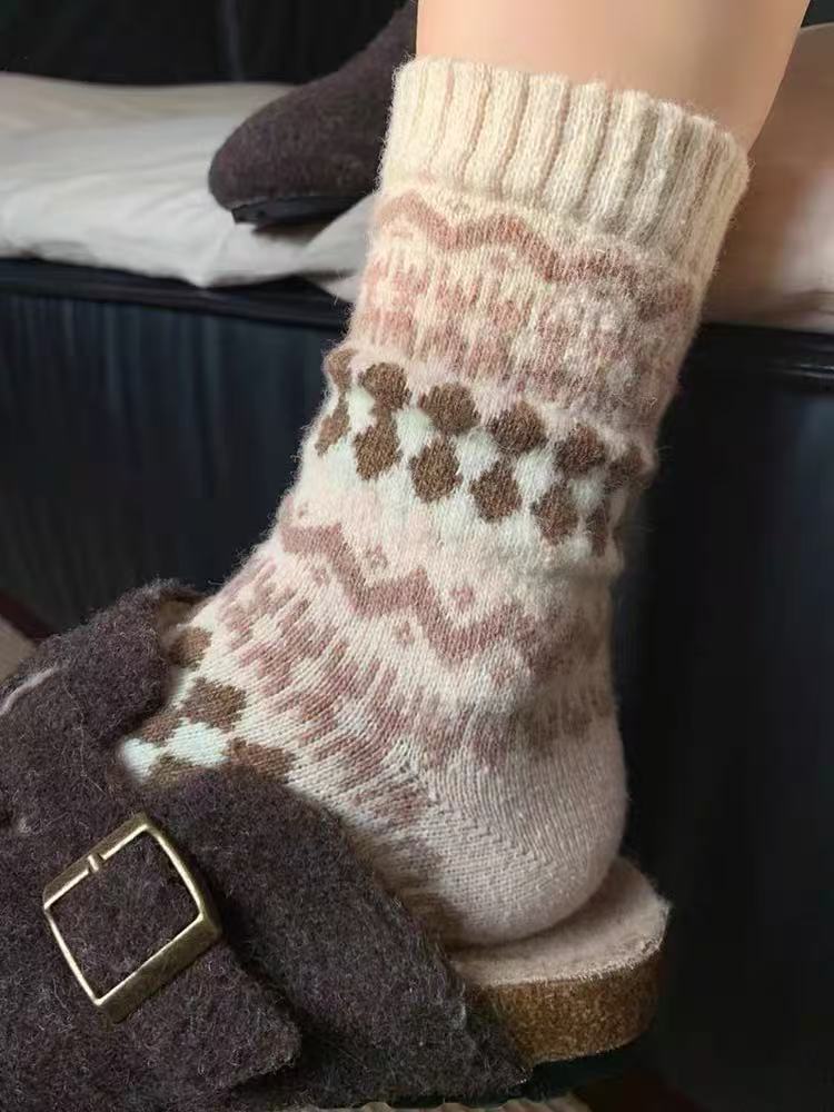 Fair Isle Socks - DippedShop Wholesale - #1427