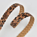 Fashion Leopard Print Braided Woven Leather Belt 6W6JBT173