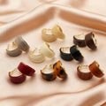 Simple Solid Color Resin Hoop Earrings 6W6JER555