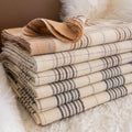 Minimalist Plaid Tassel Imitation Cashmere Scarf 6W6NSW292