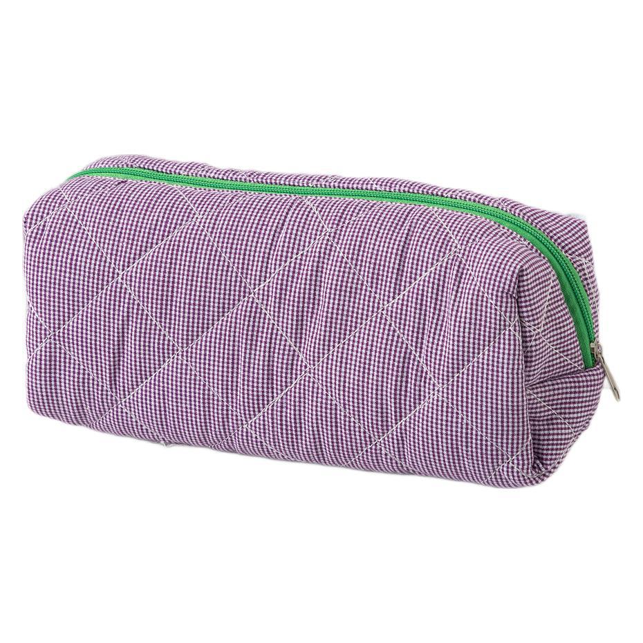 Retro Color Contrast Plaid Portable Pencil Pouch 6S10BOB1043