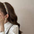 Vintage Plaid Print Non Slip Thin Headband MK2PIM6W6HBD72