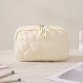 Minimalist Solid Color Quilt Shell Cosmetic Bag 6S5CO118