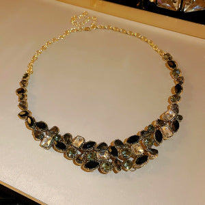 Vintage Geometry Rhinestones Choker Necklace 6W6JNC929