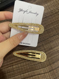 Stylish Oval Rhinestones Snap Hair Clip 8AS6HCP379L