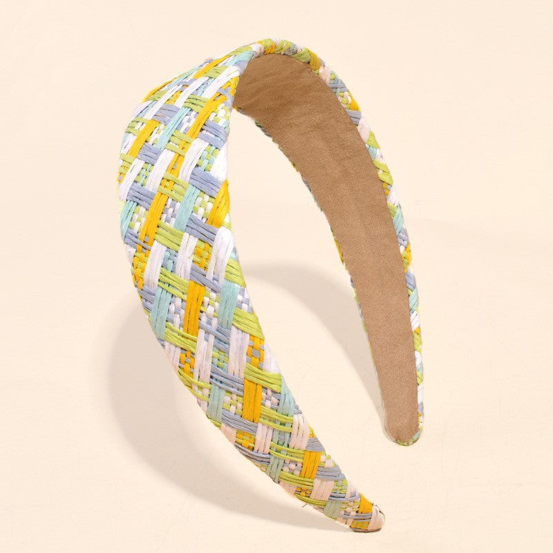 Stylish Color Block Woven Wide Headband MK2SPM6W6HBD04