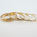 Chunky Embossed Gold Plated Multi-Layer Bracelet Set 6W6JBR618