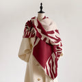 Reversible Jacquard Tassel Scarf - DippedShop Wholesale - #4531