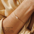 Fashion Gold Plated Pearl Link Chain Bracelet 6W6JBR366