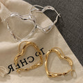 Chunky Heart Hoop Earrings - DippedShop Wholesale - #5459