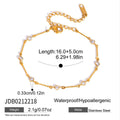Simple Gola Plated Cubic Zirconia Chain Bracelet 6W6JBR461