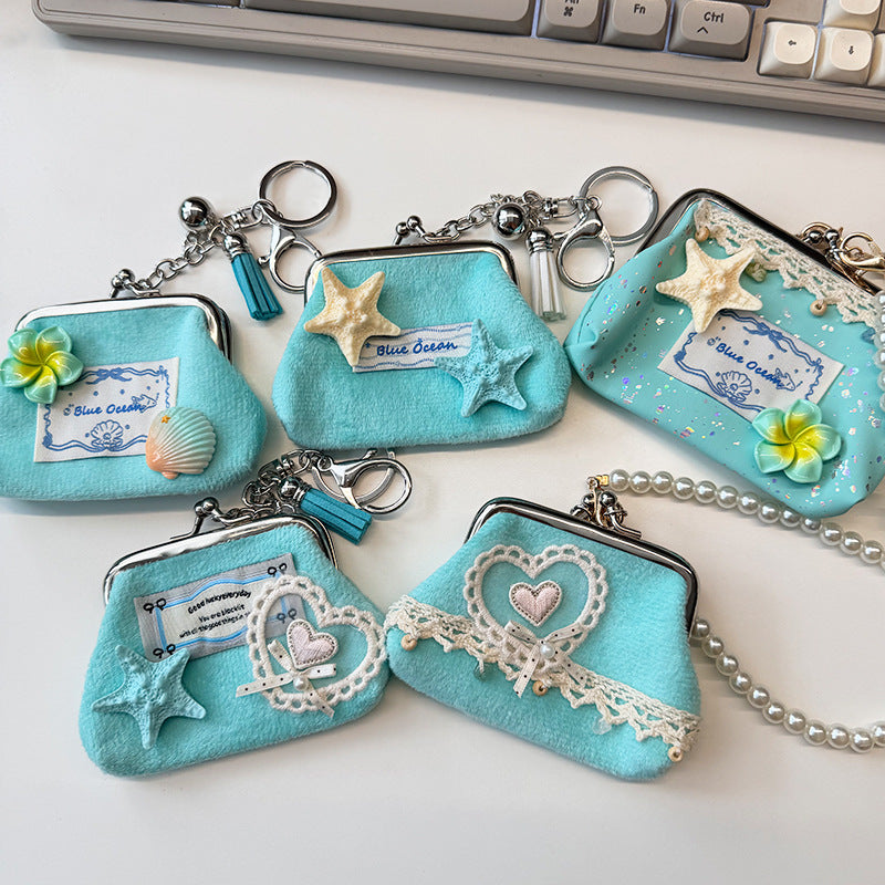 Velvet Starfish Coin Purse - DippedShop Wholesale - #9779
