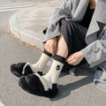 Classic Color Block Embroidered Crew Socks 6W8FSO657