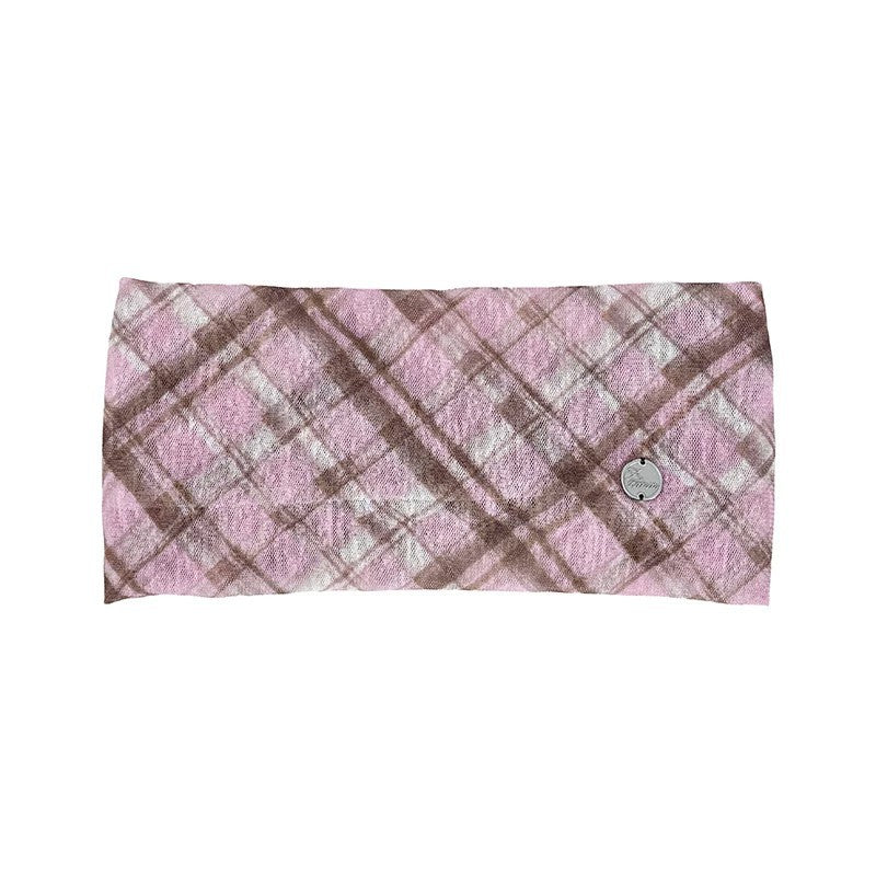 Wide Elastic Plaid Headband - DippedShop Wholesale - #1683