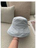 Minimalist Solid Color Foldable Bucket Hat 8BK6HAT180L