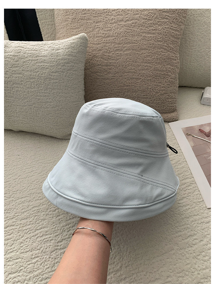 Minimalist Solid Color Foldable Bucket Hat 8BK6HAT180L