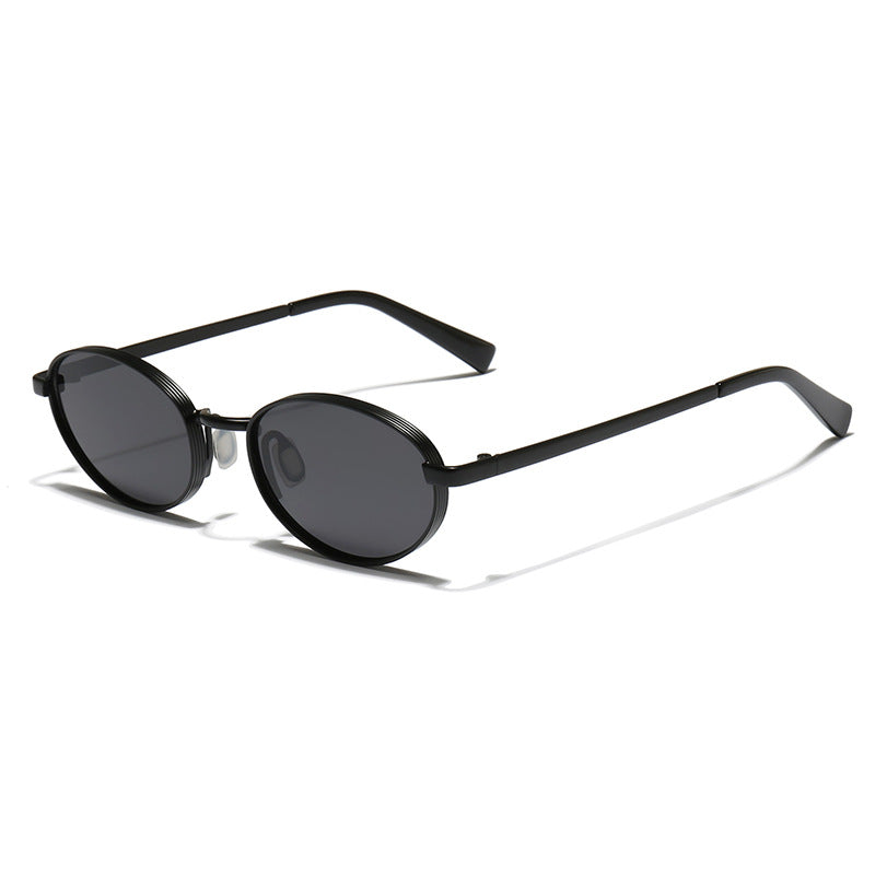 Retro Oval Metal Sunglasses - DippedShop Wholesale - #5091