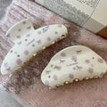 Cute Rhinestone Flower Print Hair Claw 8AS6HCP253T
