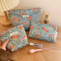 Elegant Butterfly Jacquard Portable Makeup Bag MK2BW6W10BOB390
