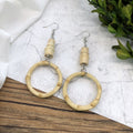 Rattan Dangle Earrings Beach - DippedShop Wholesale - #6035