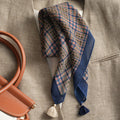 Simple Polka Dots Print Tassel Silk Scarf 6W6NSI200