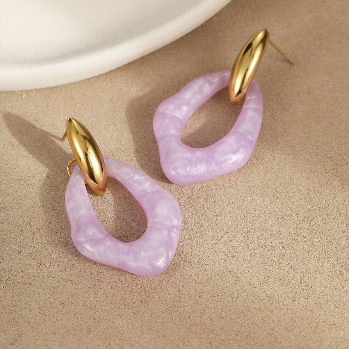 Geometric Resin Drop Earrings - DippedShop Wholesale - #8211