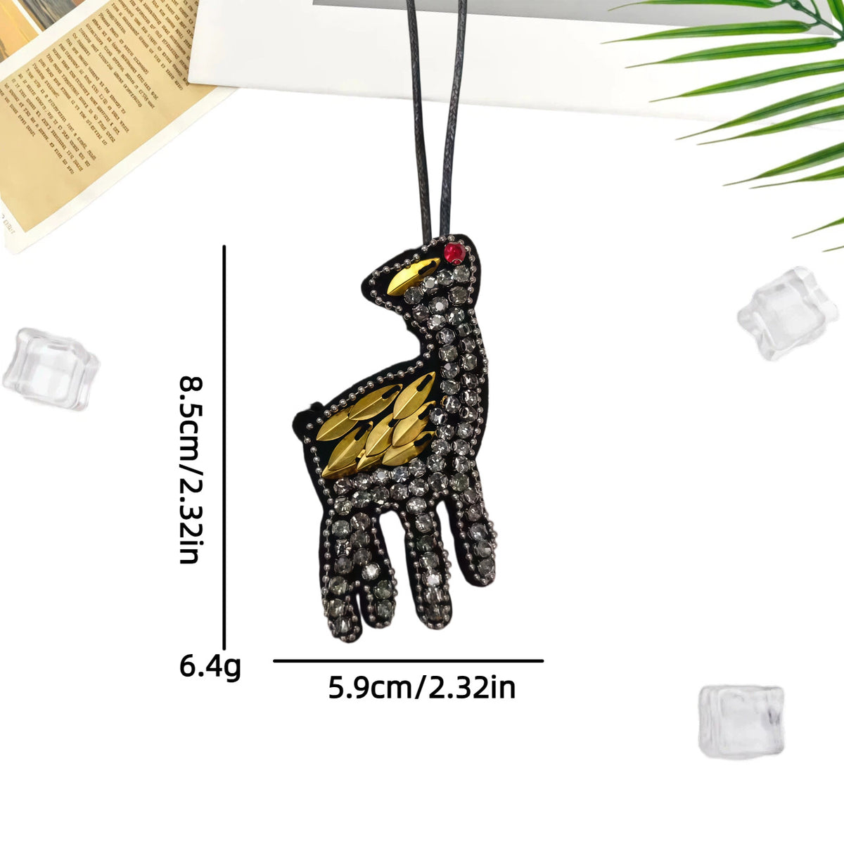 Cute Cartoon Rhinestones Horse Pendant Bag Charm 6W10BBC803
