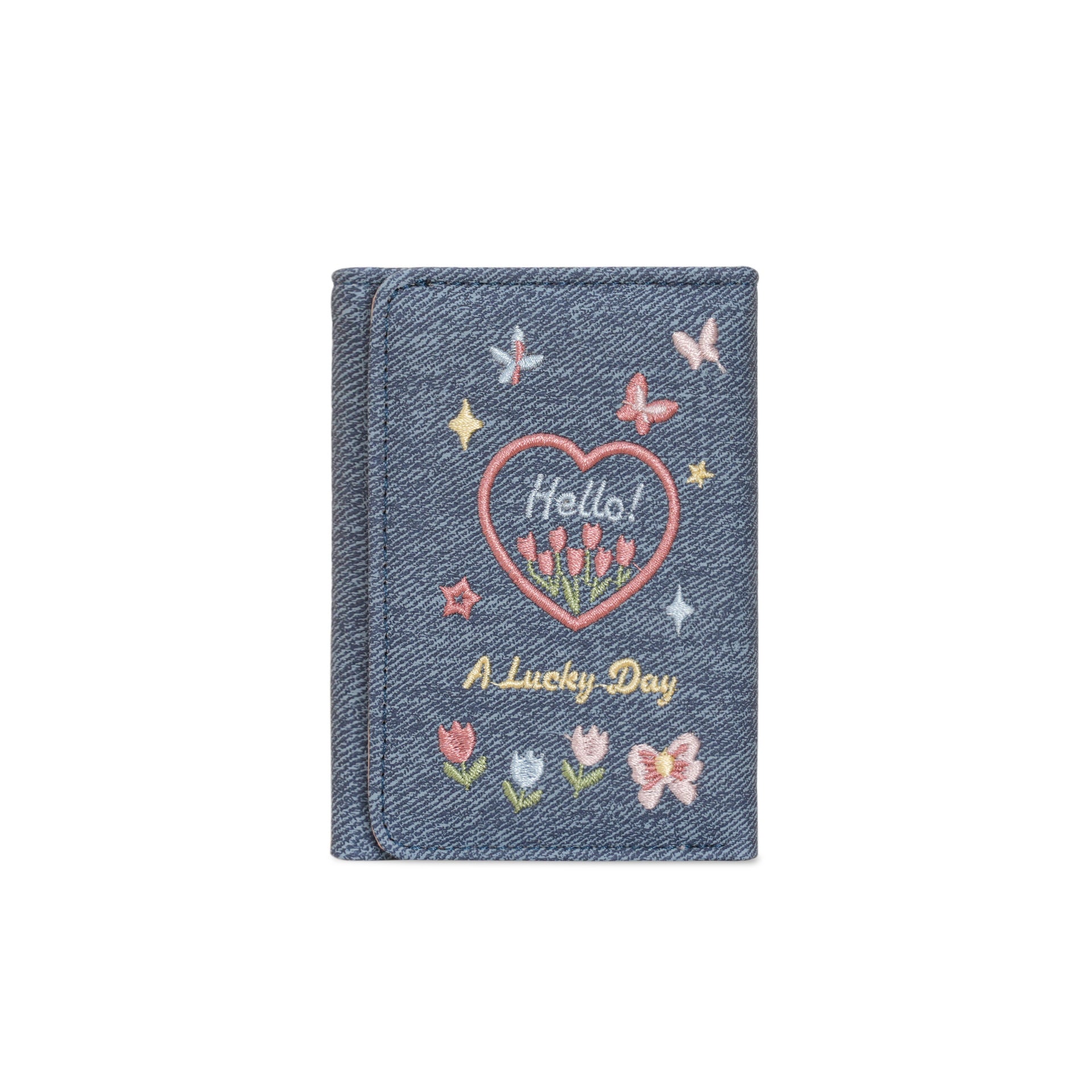 Stylish Floral Bowknot Embroideries Portable Coin Purse 6S10BWB155