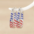 Electroplate Sparkling Rhinestones Hoop Earring 8ZA6JER187L