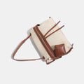Minimalist Leather Canvas Messenger Shoulder Bag 6W10BBG2353
