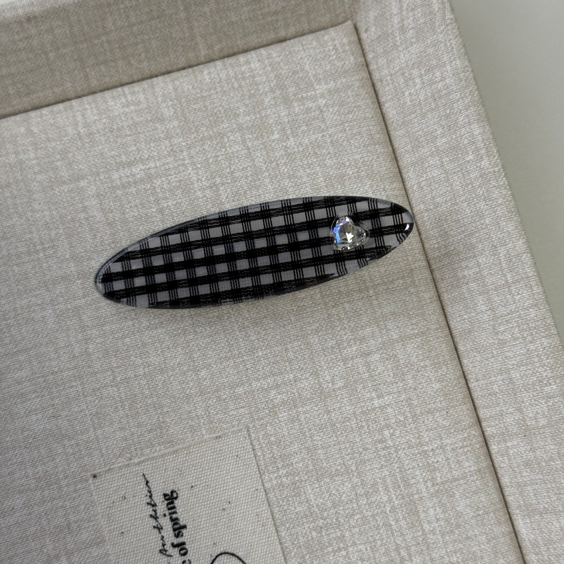 Plaid Heart Hair Clip - DippedShop Wholesale - #4531