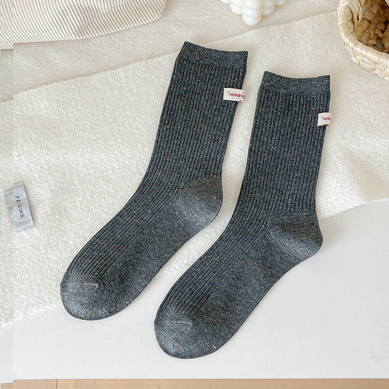 Coloful Mini Dots Cotton Slouchy Crew Socks 6W8FSO698