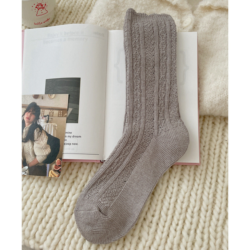Slouchy Knit Crew Socks - DippedShop Wholesale - #6595